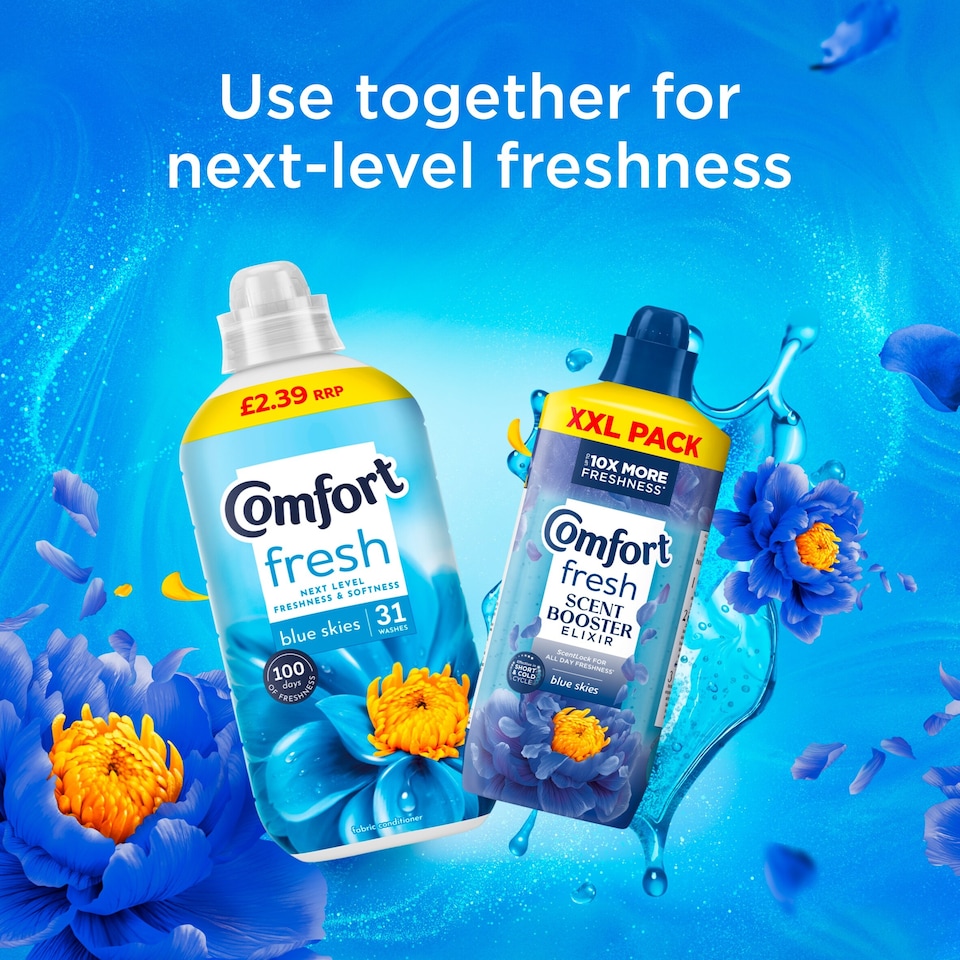 image 1 of Comfort Fresh Scent Booster Elixir Blue Skies XXL Pack 1265ml