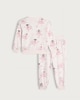 image 2 of F&F Girls Fleece Fairy Print Pyjama Set in Green