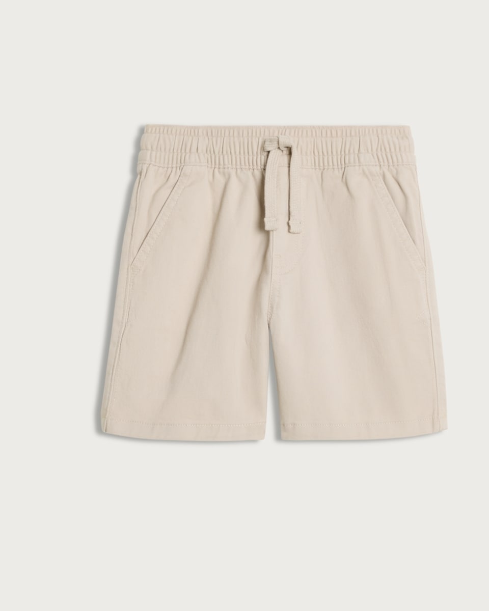 F&F Boys Cotton Rich Drawstring Shorts in Stone