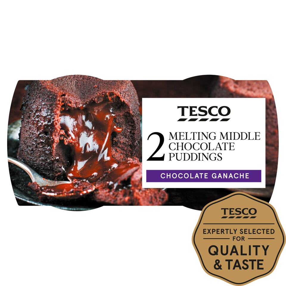 Tesco Melt In The Middle Chocolate Sponge Puddings 2 X 135G
