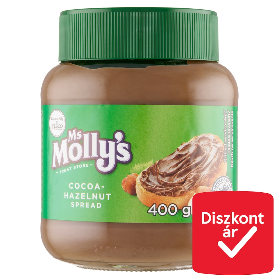 Ms Molly's kakaós-mogyorós kenhető krém 400 g