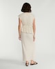 image 3 of F&F Textured Polka Dot Co-ord Midi Skirt in Multi White