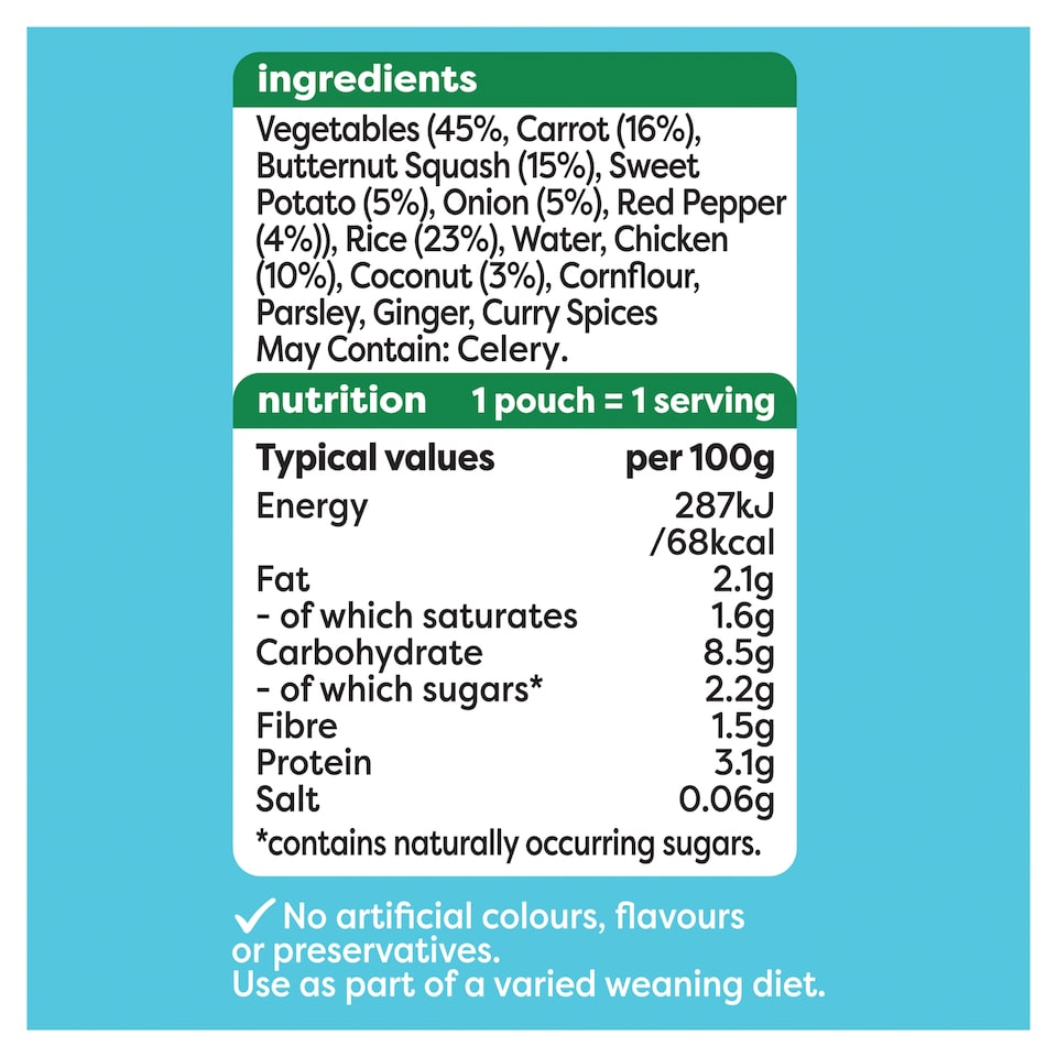 image 1 of Heinz Thai Chicken Curry Baby Food Pouch 180g