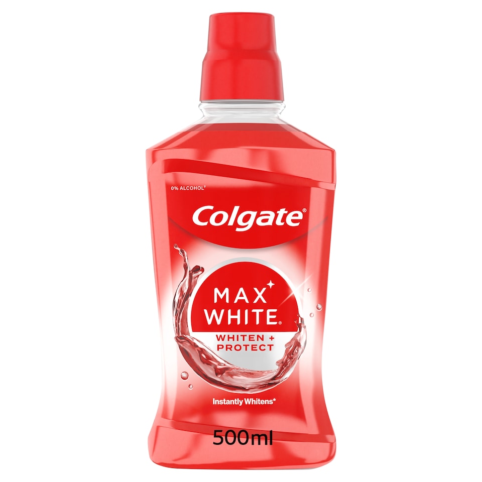 image 1 of Colgate Max White Expert Whitening Mouthwash Alcohol Free 500ml