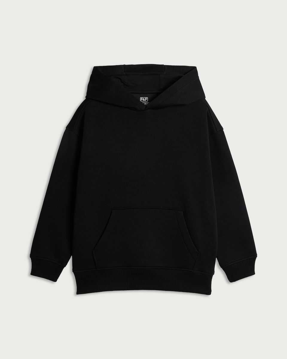image 1 of F&F Boys Cotton Rich Hoodie in Black