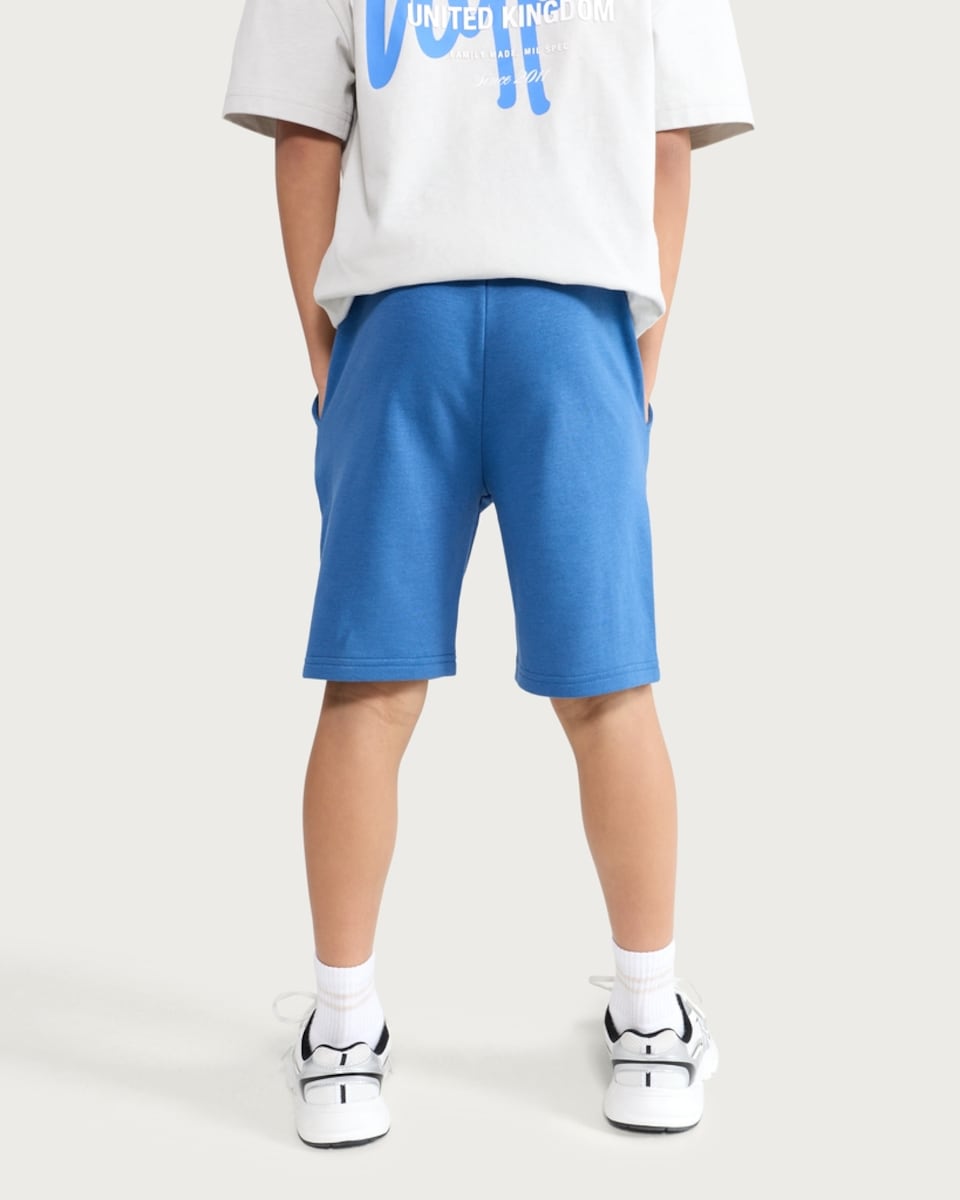 image 1 of F&F Boys Cotton Rich Drawstring Shorts in Blue