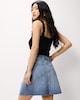 image 3 of F&F Pure Cotton Denim Mini Skirt in Navy