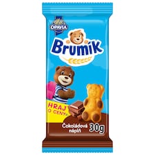 Opavia Brumík s čokoládovou náplňou Jemné pečivo Bez farbív a konzervantov Individuálne balenie 30 g