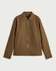 image 4 of F&F Zip Up Collared Jacket in Brown