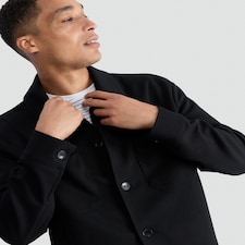 The F&F Edit Cupro Co-ord Shirt Jacket in Black