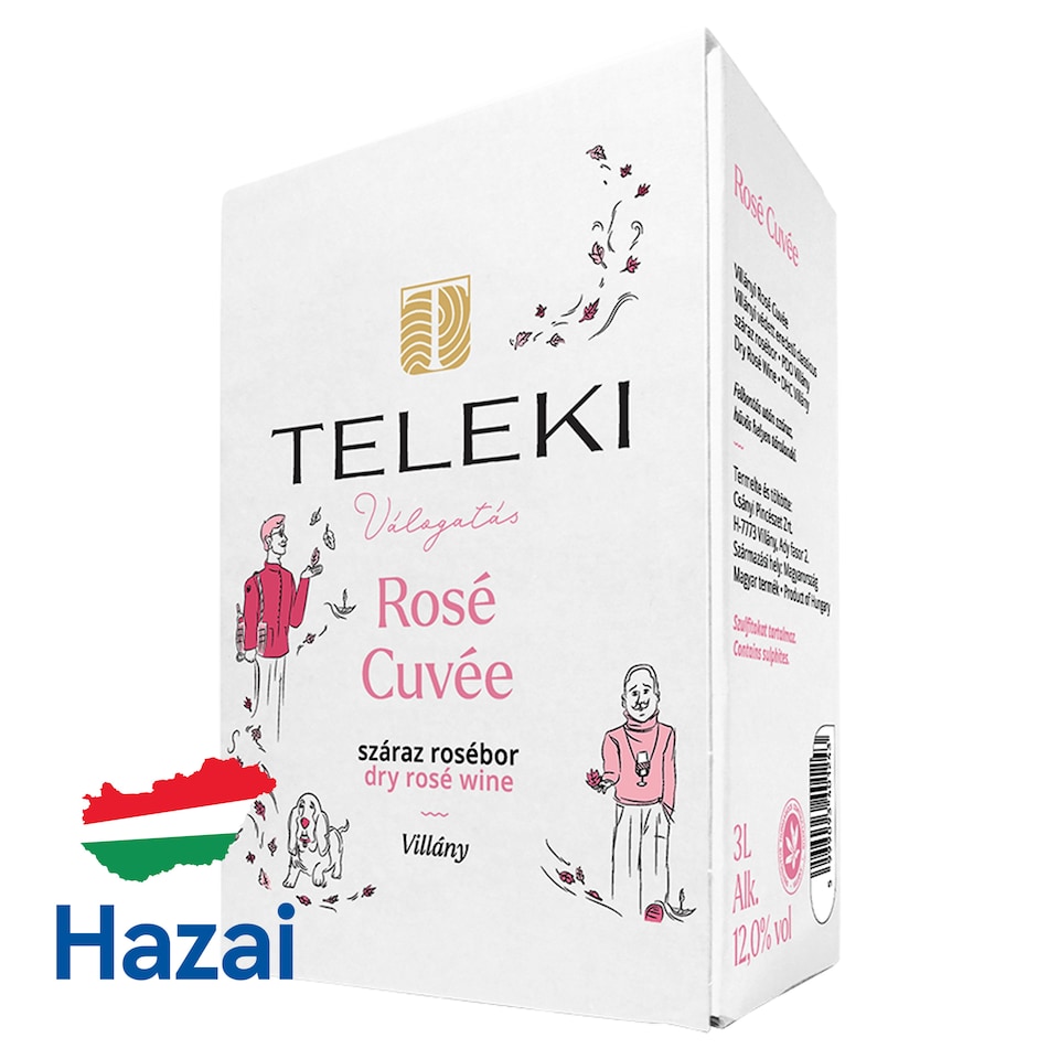 Teleki Válogatás Villányi Rosé Cuvée classicus száraz rosébor 3 l