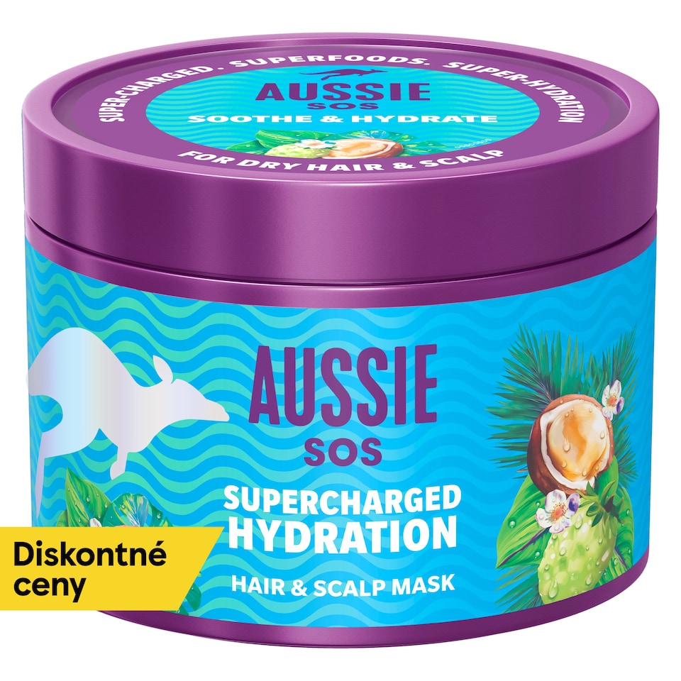 image 1 of Aussie SOS Supercharged Hydration Hair & Scalp Mask 500ml for Dry Hair and Dry Scalp
