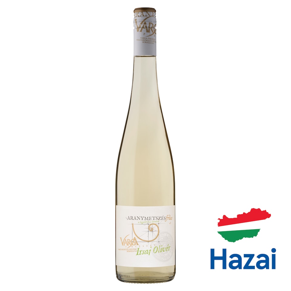 Varga Aranymetszés Friss Balatoni Irsai Olivér White Wine 10,5% 0,75 l