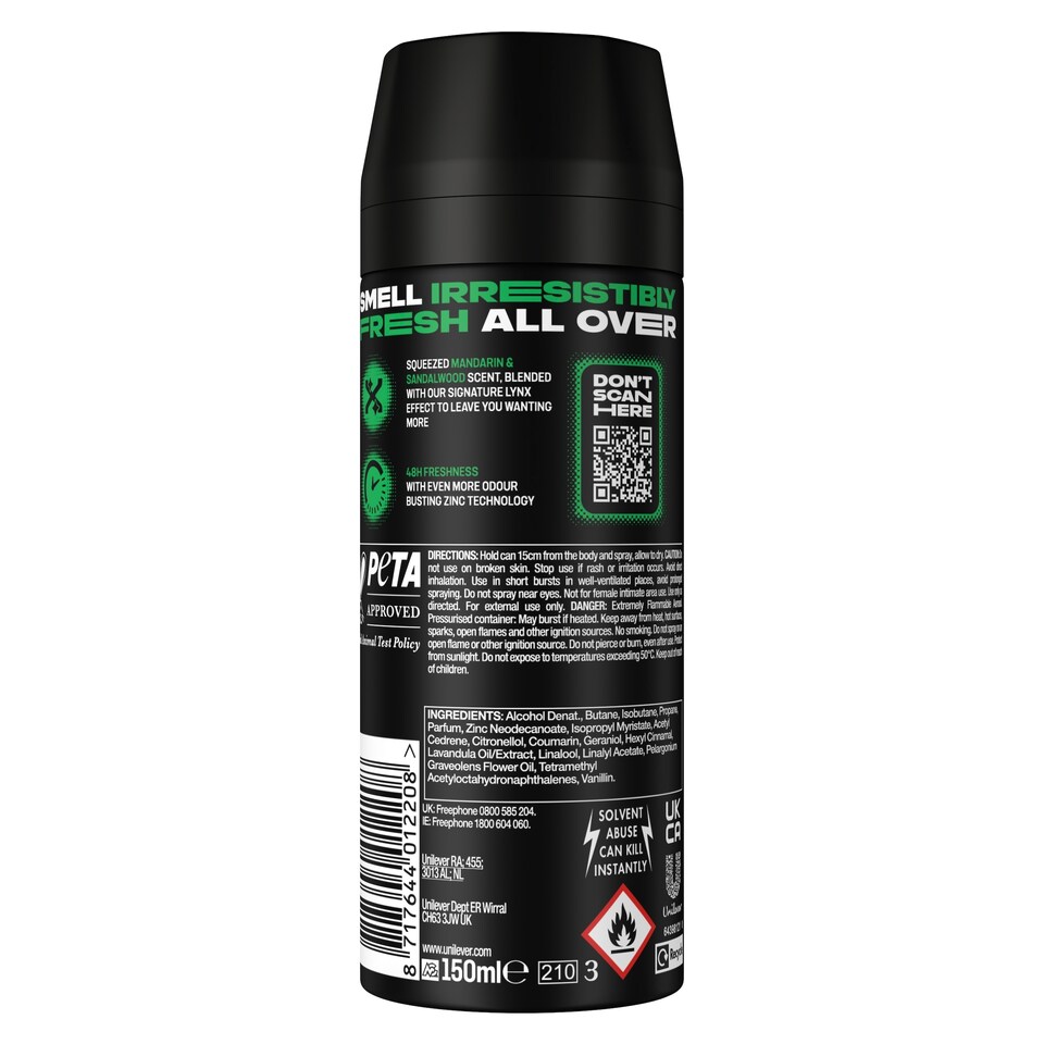 image 1 of Lynx Africa 48h Deodorant Bodyspray for Men 150ml