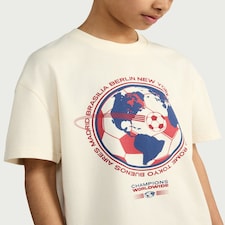 F&F Boys Pure Cotton Oversized Football T-Shirt in Cream