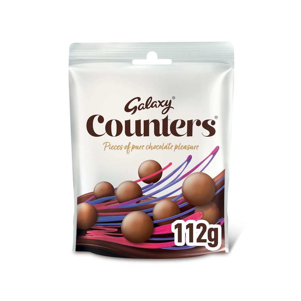 image 1 of Galaxy Milk Chocolate Counters 112g Pouch Bag