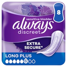 Always Discreet Long Plus Incontinence Pads 8 Pack
