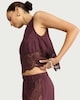 image 1 of F&F Lace Trim Co-ord Beach Blouse in Burgundy