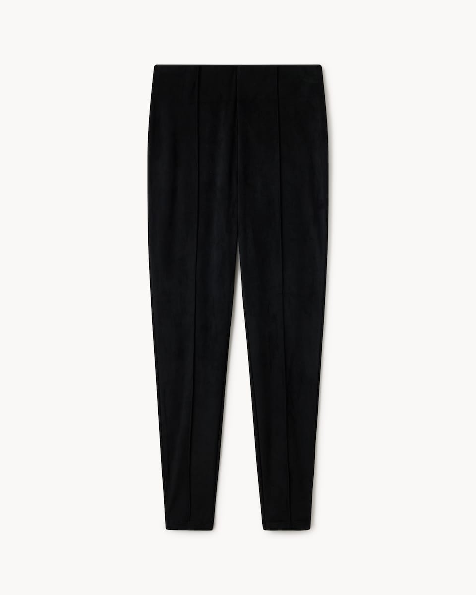 image 1 of F&F Faux Suede Leggings in Black