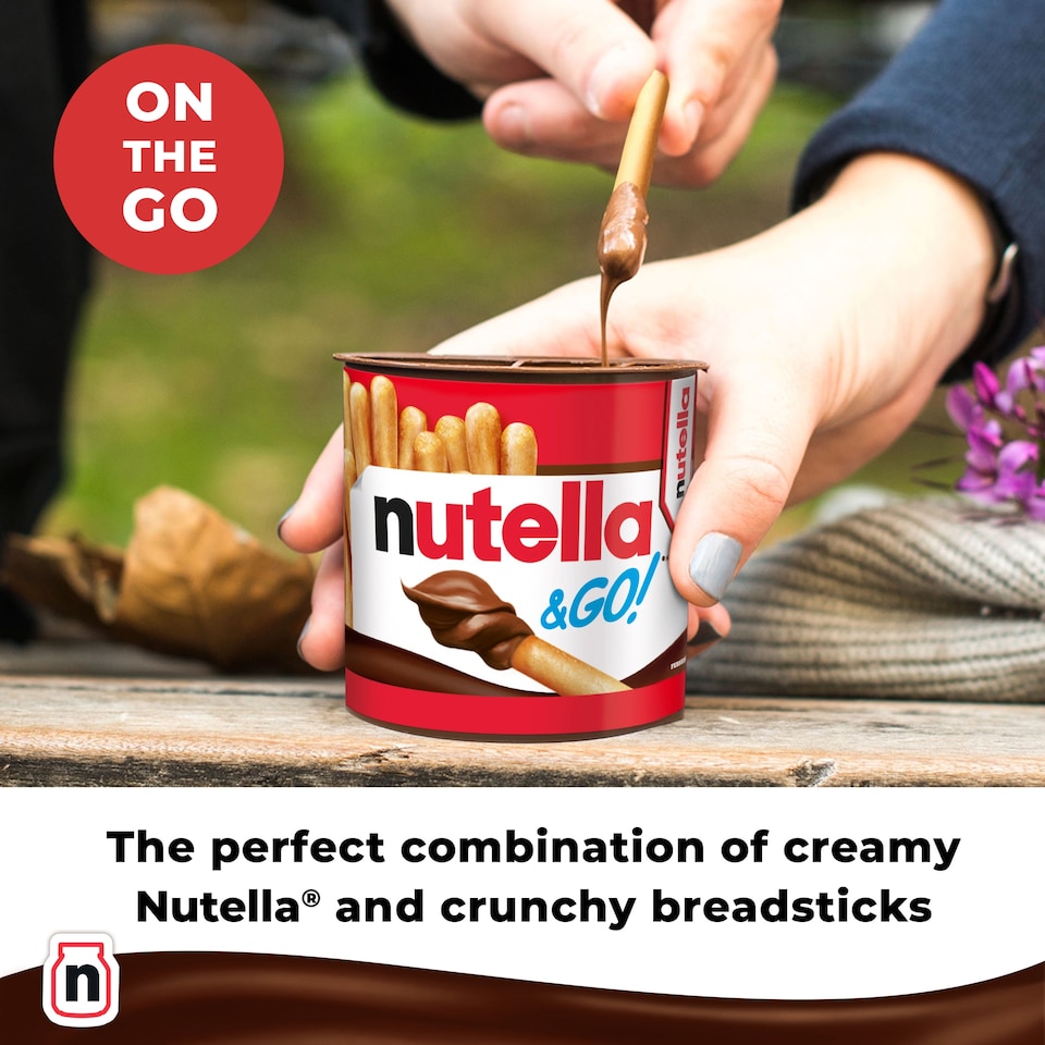 image 1 of Nutella & Go! Hazelnut Chocolate Spread and Breadsticks Snack Pot 1 x 48g