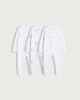 image 1 of F&F Baby 3-Pack Pure Cotton Rainbow and Animal Print Sleepsuits in White