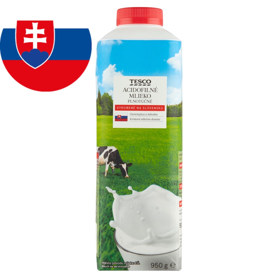 Tesco Acidofilné mlieko plnotučné 950 g