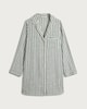 image 4 of F&F Striped Button Up Pyjama Shirt in Multi Green