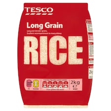 Tesco Long Grain Rice 2Kg