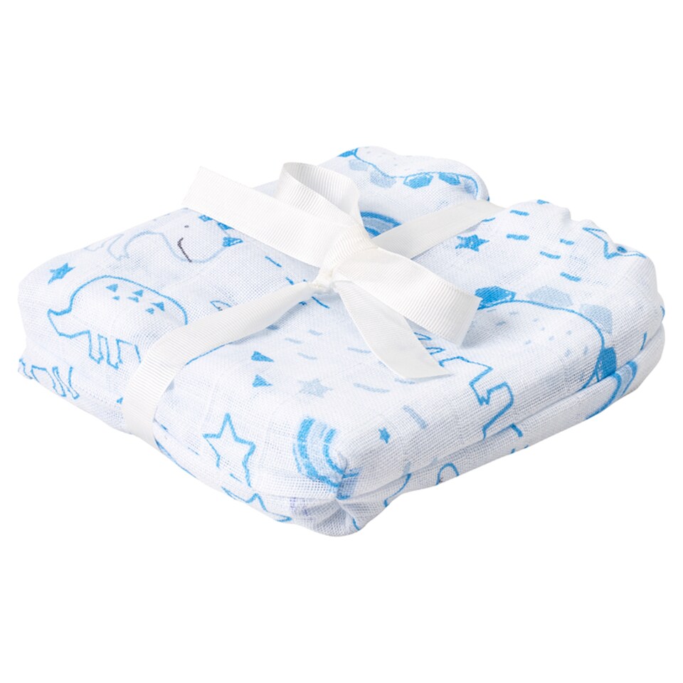 image 1 of Fred & Flo Dino 3 Pack Muslins