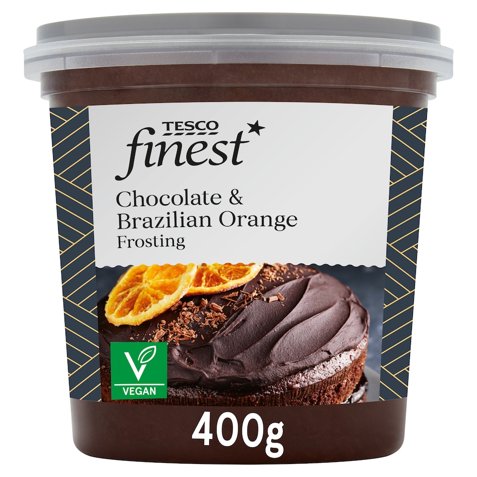 Tesco Finest Chocolate & Brazilian Orange Frosting 400G