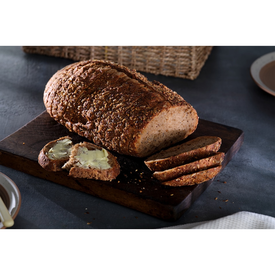 image 1 of Tesco Finest Seeded Sourdough Sliced Loaf 800 Grams