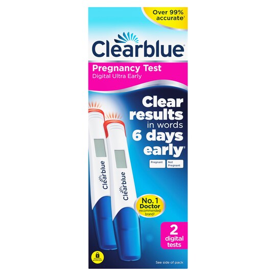 Clearblue Digital Ultra Early Pregnancy Test 2 Pack Tesco Groceries clearblue-digital-ultra-early-pregnancy-test-2-pack-tesco-groceries