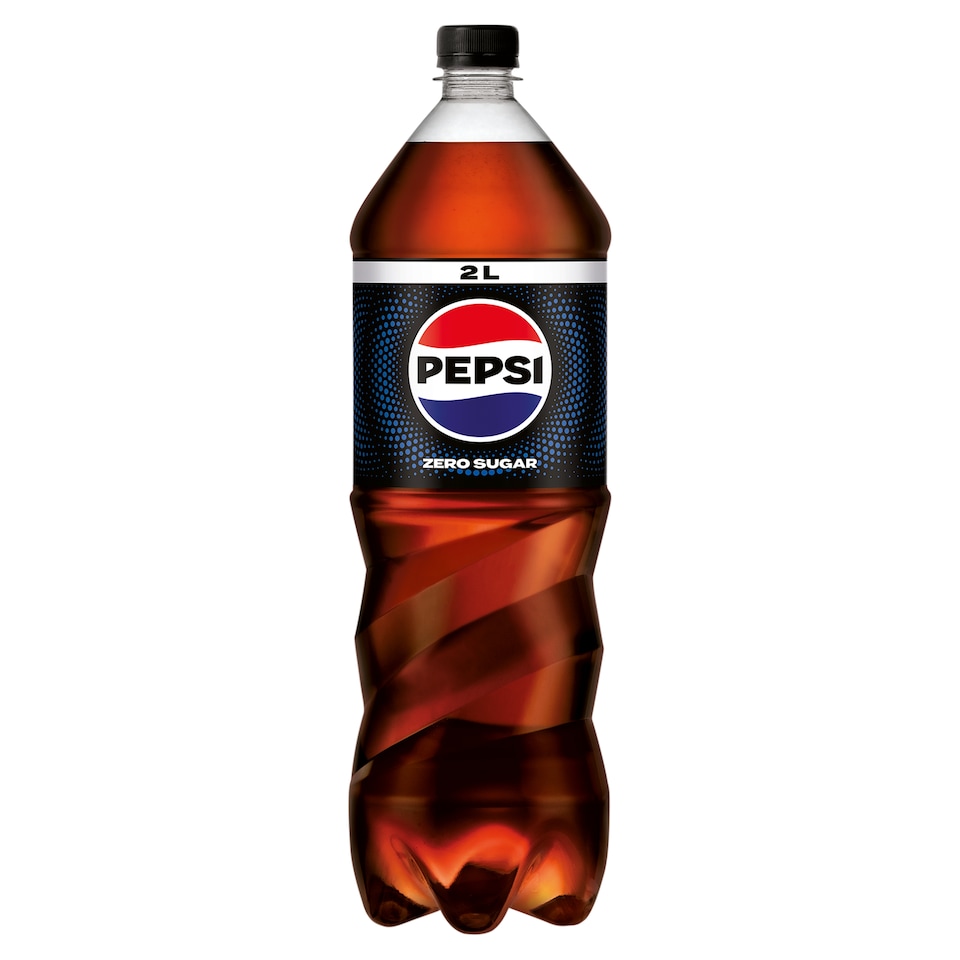 Pepsi Zero Cola Flavoured Energy-Free Carbonated Drink with Sweeteners 2 l