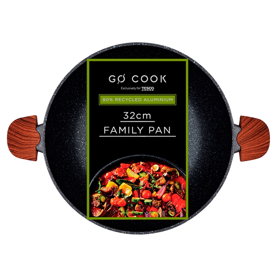 image 1 of Go Cook 80% Recycled 32Cm Family Pan