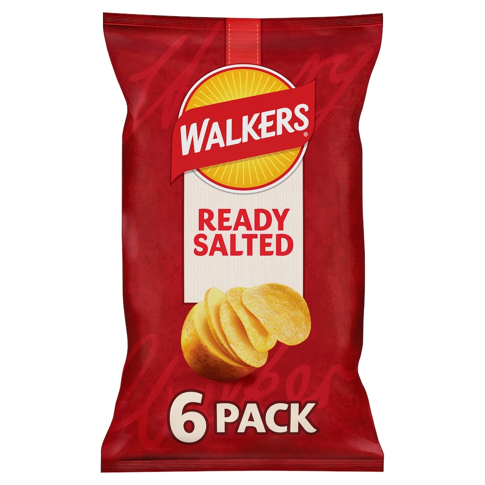 image 1 of Walkers Ready Salted Crisps Multipack 6x25g