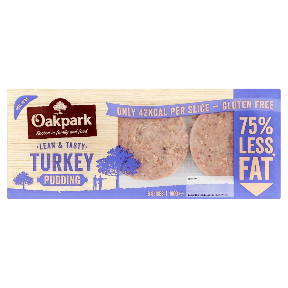 Oak Park Turkey Pudding 6 Slices 180G