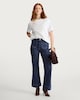 image 5 of The F&F Edit Patch Pocket Flared Jeans in Blue