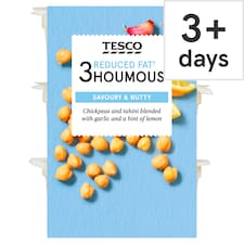Tesco Reduced Fat 3 Houmous Stacker 180g