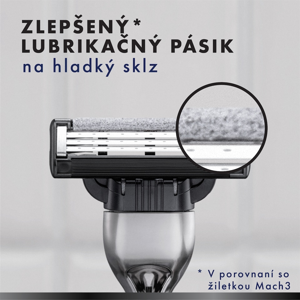 image 1 of Gillette Mach3 Charcoal Náhradné Holiace Hlavice pre Mužov s 3 Čepieľkami