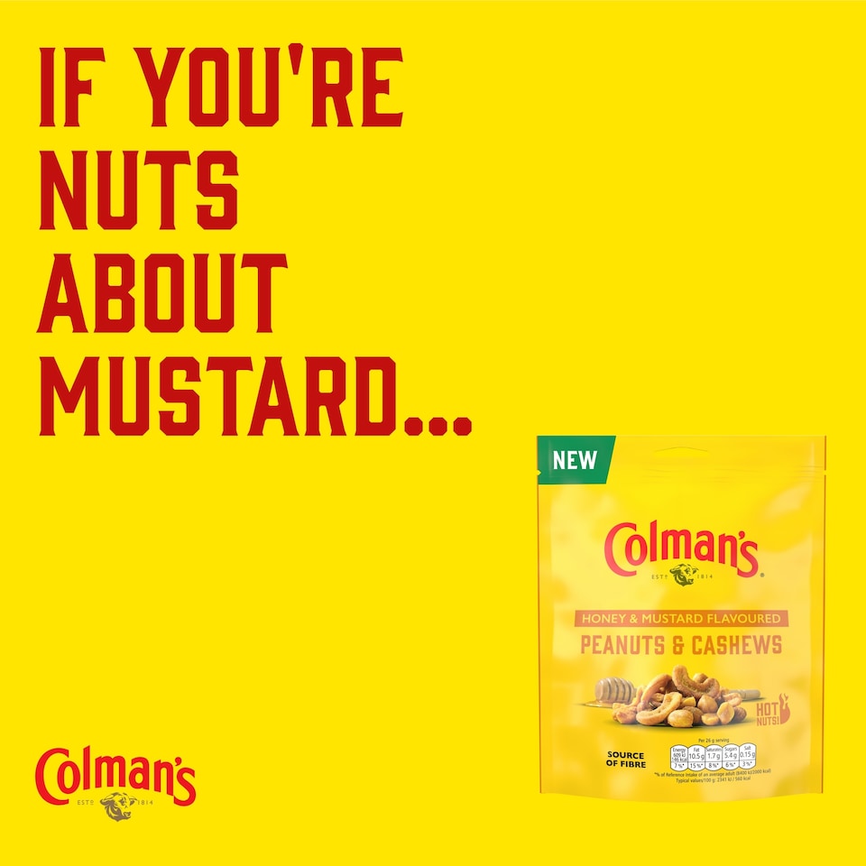 image 1 of Colman's Honey Mustard Peanuts & Cashews 130g