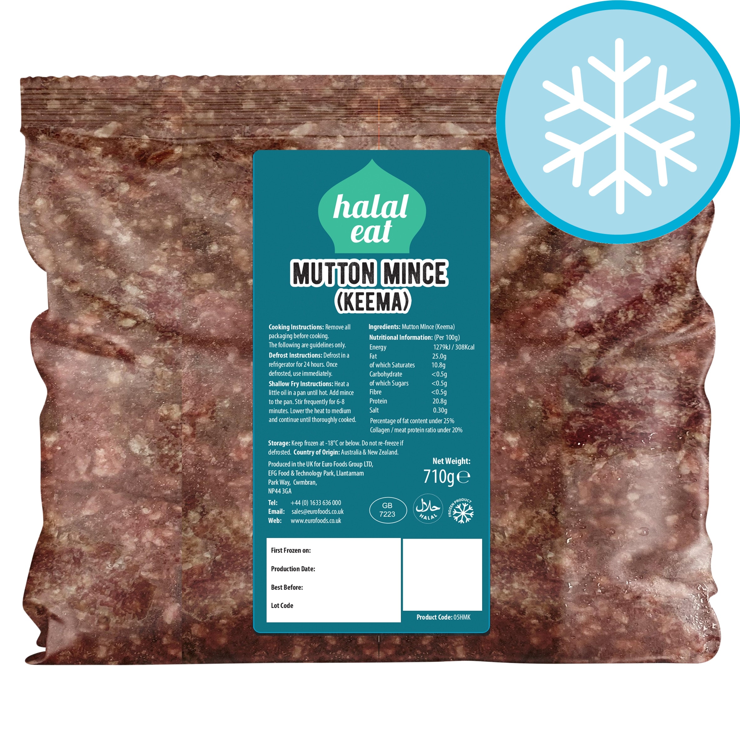 Halal Eat Mutton Mince (Keema) 710g
