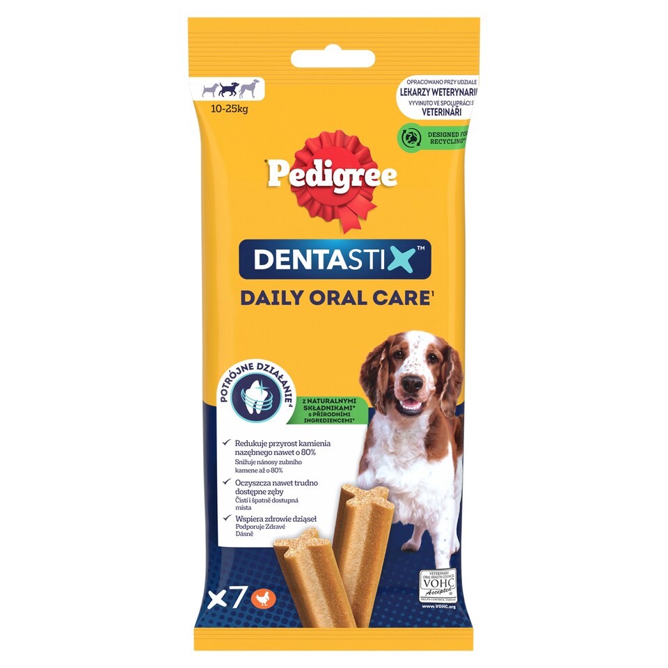 Pedigree DentaStix Doplňkové krmivo pro psy 10-25 kg 7 ks 180g