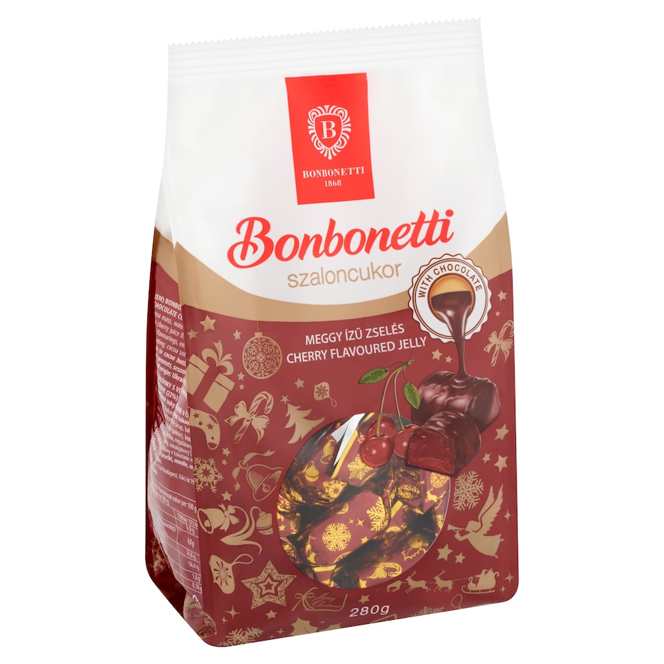 Bonbonetti Sour Cherry Flavoured Jelly Dessert in Chocolate 280 g