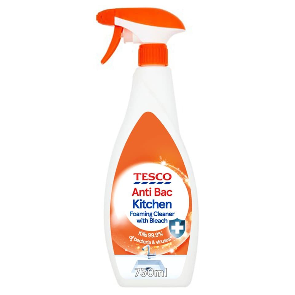 Tesco Antibacterial Kitchen Cleaner With Bleach 750Ml