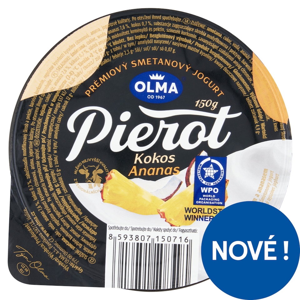 image 1 of Olma Pierot Creamy Yogurt with Coconut and Pineapple 150g