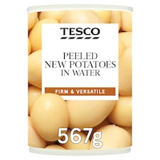 Tesco New Potatoes In Water Tinned 567G