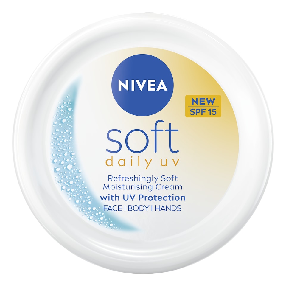 image 1 of NIVEA Soft Daily UV Moisturiser for Face Hand & Body SPF15 200ml