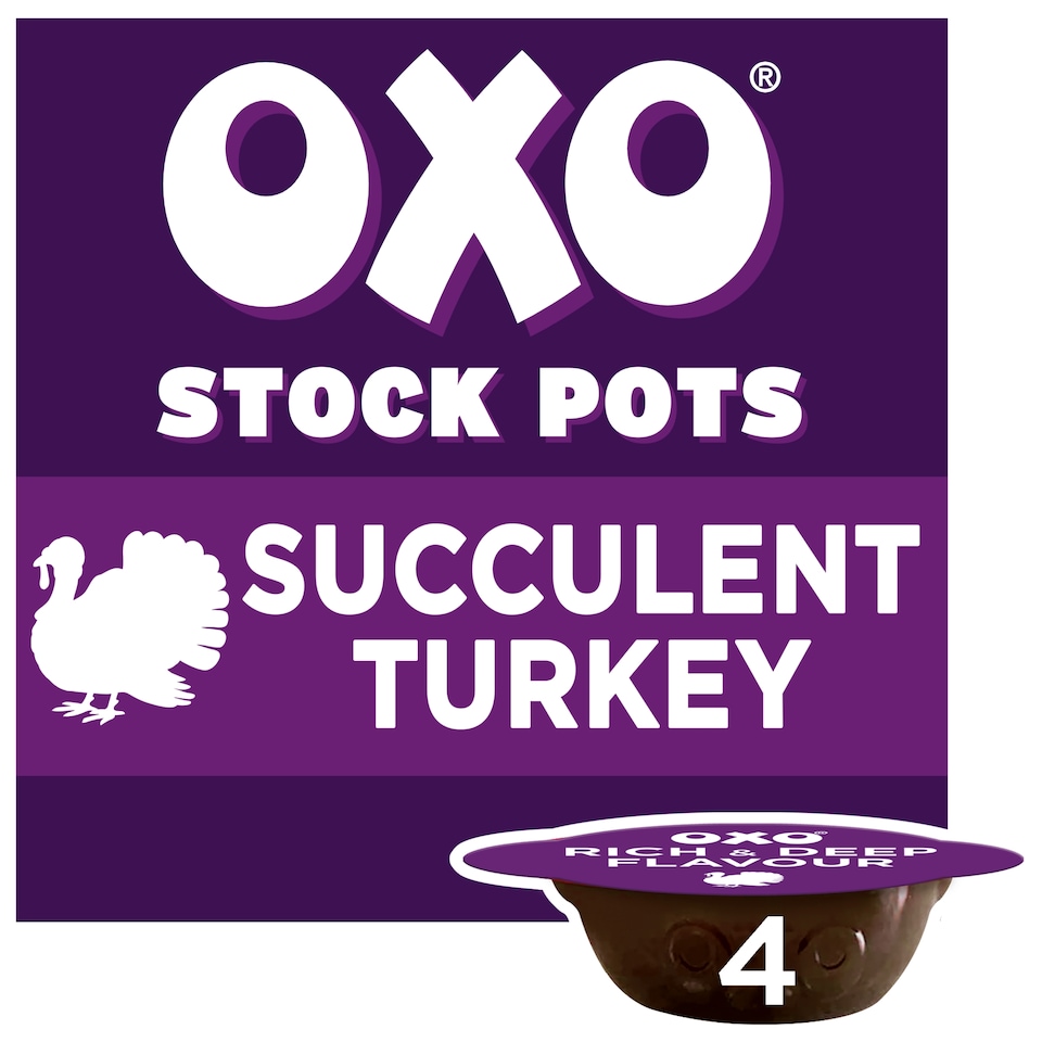 image 1 of Oxo Stock Pots Succulent Turkey with Bay & Parsley 4 Pack 80g