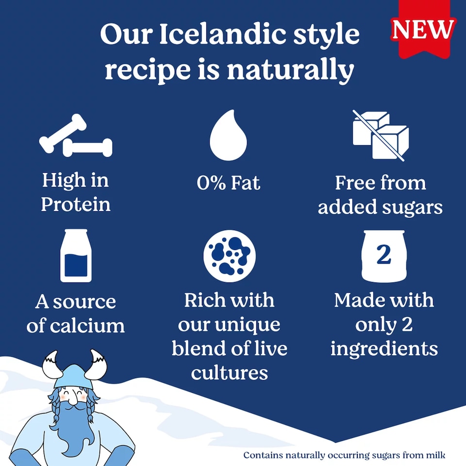 image 1 of Danone Skyr High Protein 0% Fat Natural Yoghurt 480g