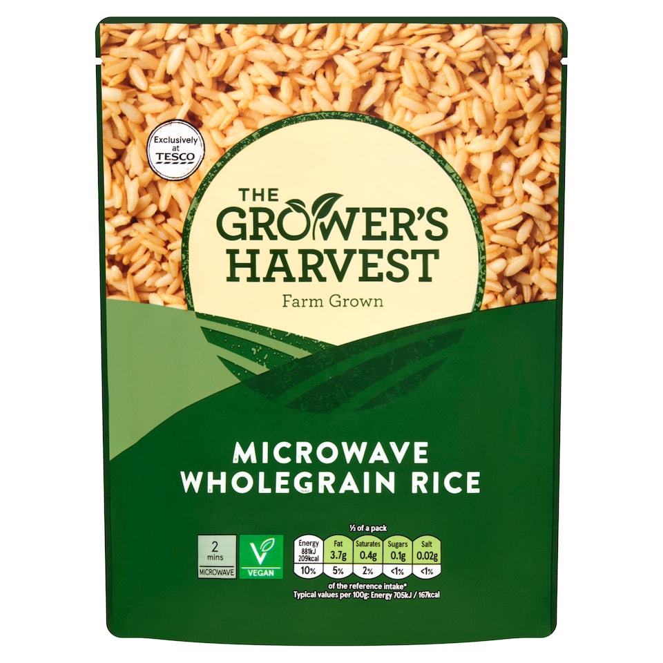 Growers Harvest Microwave Wholegrain Rice 250G